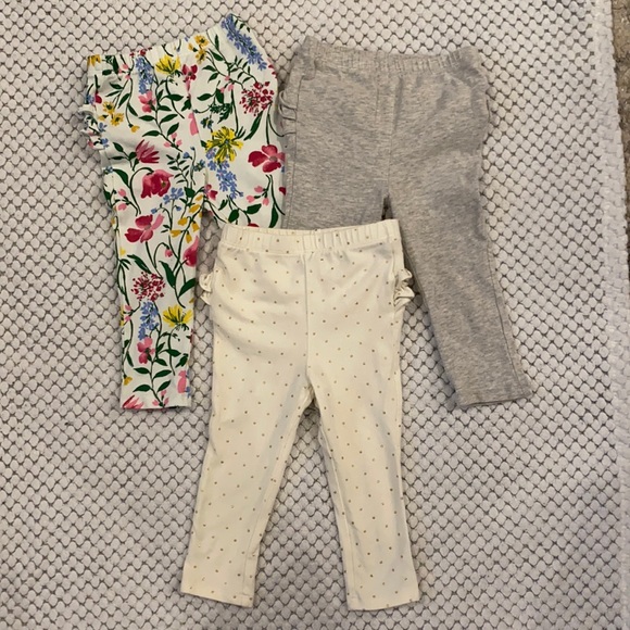 Girl’s Ruffle Leggings 3 Pack - Picture 1 of 4